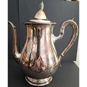 Vintage Reed & Barton Jamestown 1800 Silverplate Coffeepot Patina! 7.5"